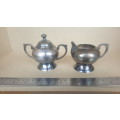 Vintage! - Silver Plated Copper - Small - Milk Jug & Matching Sugar Bowl With Lid