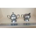 Vintage! - Silver Plated Copper - Small - Milk Jug & Matching Sugar Bowl With Lid