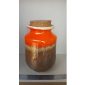 Vintage - Glazed Stoneware - Set of 4 Cascading - Jars with Cork lids (Reserved for Pamela Greyling)
