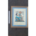 Wall Décor - Framed - Signed - Egyptian Painting On Papyrus