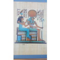 Wall Décor - Framed - Signed - Egyptian Painting On Papyrus