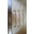 Vintage - WMF - German - 2 Pronged Oyster Forks - Set Of 3