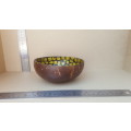 Coconut Shell Bowl With Mauritius Dodo Bird Lacquered Inlay