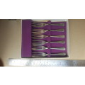 Vintage! - Sheffield - Set Of 6 Dessert Forks - Boxed