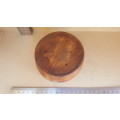 Round Carved Wooden Bowl with fixed base