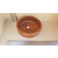 Round Carved Wooden Bowl