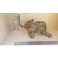 Africana ! Beaded Wire Sculpture - Elephant - Hand Made!