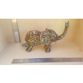 Africana ! Beaded Wire Sculpture - Elephant - Hand Made!
