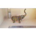 Africana ! Beaded Wire Sculpture - Elephant 2 - Hand Made!