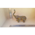 Africana ! Beaded Wire Sculpture - Elephant 2 - Hand Made!