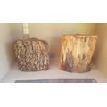 Africana! Busts - Hand Carved Natural Wooden Stumps - Live Edge - Book-Ends