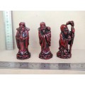 Chinese Feng Shui Three Wise Men Figurines Resin Statues For Prosperity And Luck
