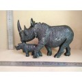 Africana! - Hand Carved - Soapstone Rhino and Cub