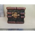 Small Half Moon Wooden Vintage Style Trinket Box