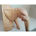 Africana! Pair of Elephant Wooden Bookends