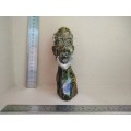 African! - Hand Carved - Stone Tribal Bust of a Old Man