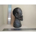 African! - Hand Made Clay Bust - Old Man - Signed - MT Mhlongo