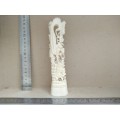 Vintage!  Indonesian -  Ornate Slim Hand Crafted Bone Carving Totem Deity Statue