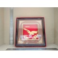 Golden Eagle! 3d Chinese Feng Shui Painting 24k Gold Foil - In Original Box