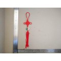 Feng Shui - Chinese Lucky Knot - White Jade Charm Wall Car Hanging