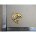 Feng Shui - Gold Plastic Carp Fish Hanging Pendant Only