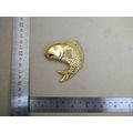 Feng Shui - Gold Plastic Carp Fish Hanging Pendant Only