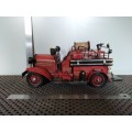 Vintage-Style Large Tin Metal Model Retro American Fire Truck