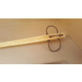 Africana! Traditional `Twirl Stick` - Wooden Pap Porridge Stirring Utensil With Metal Hoops