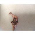 Vintage! Collector Spoon - Miguel South Africa - Copper -  Giraffe