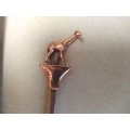 Vintage! Collector Spoon - Miguel South Africa - Copper -  Giraffe