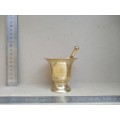 Vintage! Small Brass Mortar And Pestle