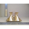 Vintage! Solid Brass - Indian - Set Of 6 Shot Glasses On Matching Tray.