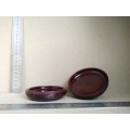 Feng Shui -  Round Chinese Wooden Trinket Box With Bronze Metal Knob