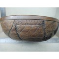 African - Hand Made - Carved Wooden Serving / Salad Bowl