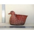 Vintage! Wicker Duck Basket Flower Pot Holder