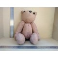 Vintage! Hand Sewn Suede Teddy Bear