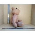 Vintage! Hand Sewn Suede Teddy Bear