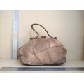 Vintage! Genuine Brown Patchwork Leather - Frame Handbag