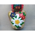 Vintage! - Swiss - Hand Painted - Cow Bell Souvenir