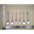 Vintage! - Dutch - Holland America Line Set  - Silver Plated - Set Of 6 Dessert Spoons And Forks