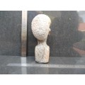 African! - Hand Carved - Stone Tribal Bust Of An Old Man With Goatee