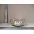 Antique! Victorian - Sampson Mordon - Silver Plated - Pierced Openwork Basket
