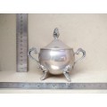 Vintage! Silver Plated Footed Sugar Bowl With Lid.