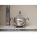 Vintage! Silver Plated Footed Sugar Bowl With Lid.