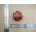Vintage! Small Round - Turned Wooden - Trinket Box