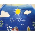 Vintage! San Diego - Hand Painted - Beach Scene - Spoonrest