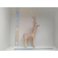 Vintage!  Wicker Reindeer - Rattan Deer - Christmas Mantel Table Figure