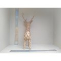 Vintage!  Wicker Reindeer - Rattan Deer - Christmas Mantel Table Figure