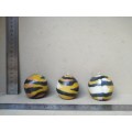 Africana! Swaziland - Millefiori Candle Art - Set Of 3 Sphere Candles