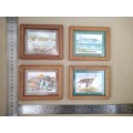 Set Of 4 ! - Cape Town - Gina Daniel - Small Framed Prints